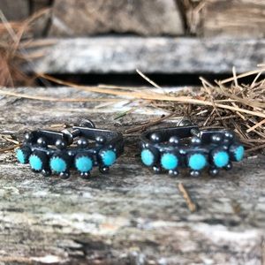 Fred harvey Era sterling turquoise earrings